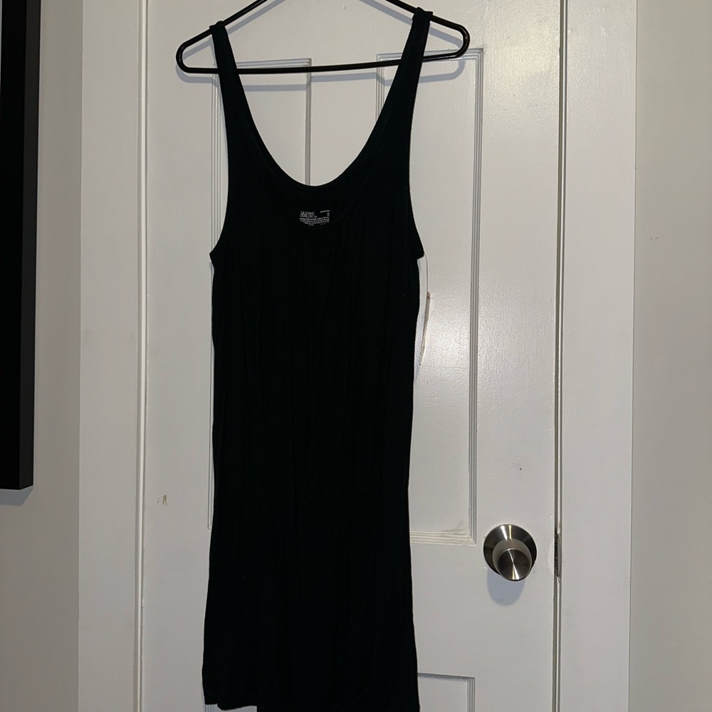 Black Sheath Mini Dress with Scoop Neck